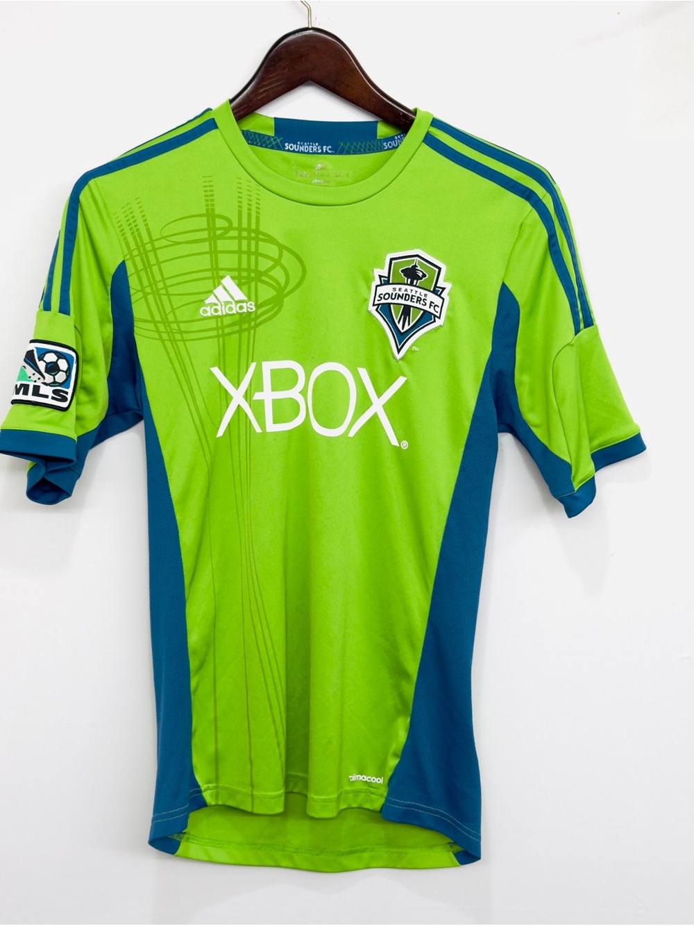 Adidas Climacool Seattle Sounders FC  Authentic Jersey Mens  Small Xbox Green